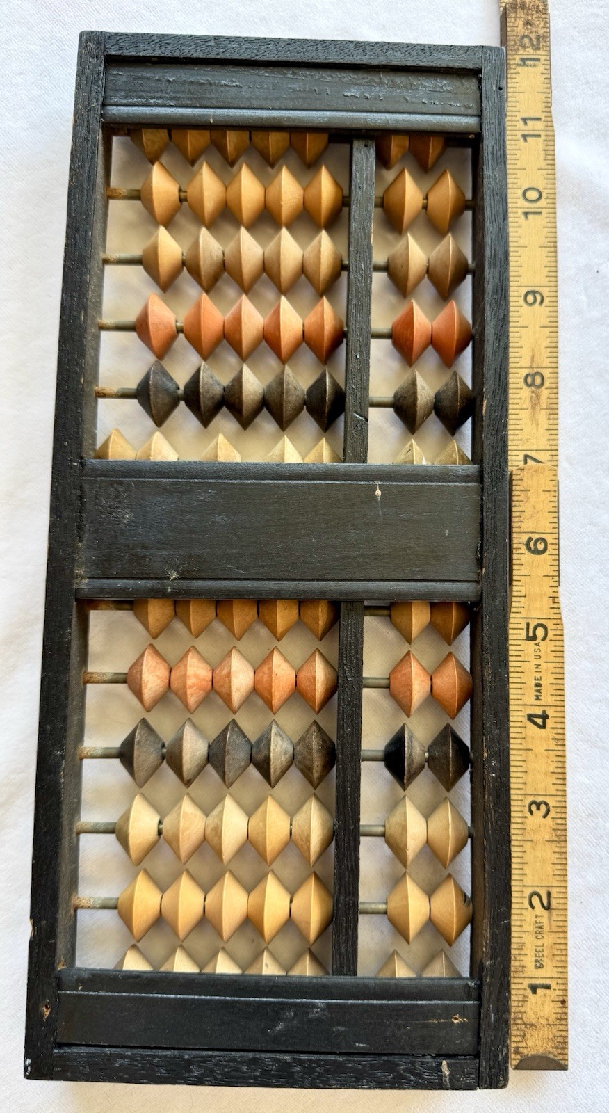 Abacus, Suanpan, wood / bamboo/ivory, China, mid-late 20th century