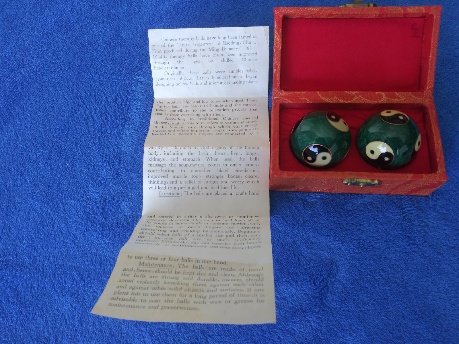 Healthy Ball Lotus Pond – Health Exerciser Muscle Strength Meditation Iron Balls