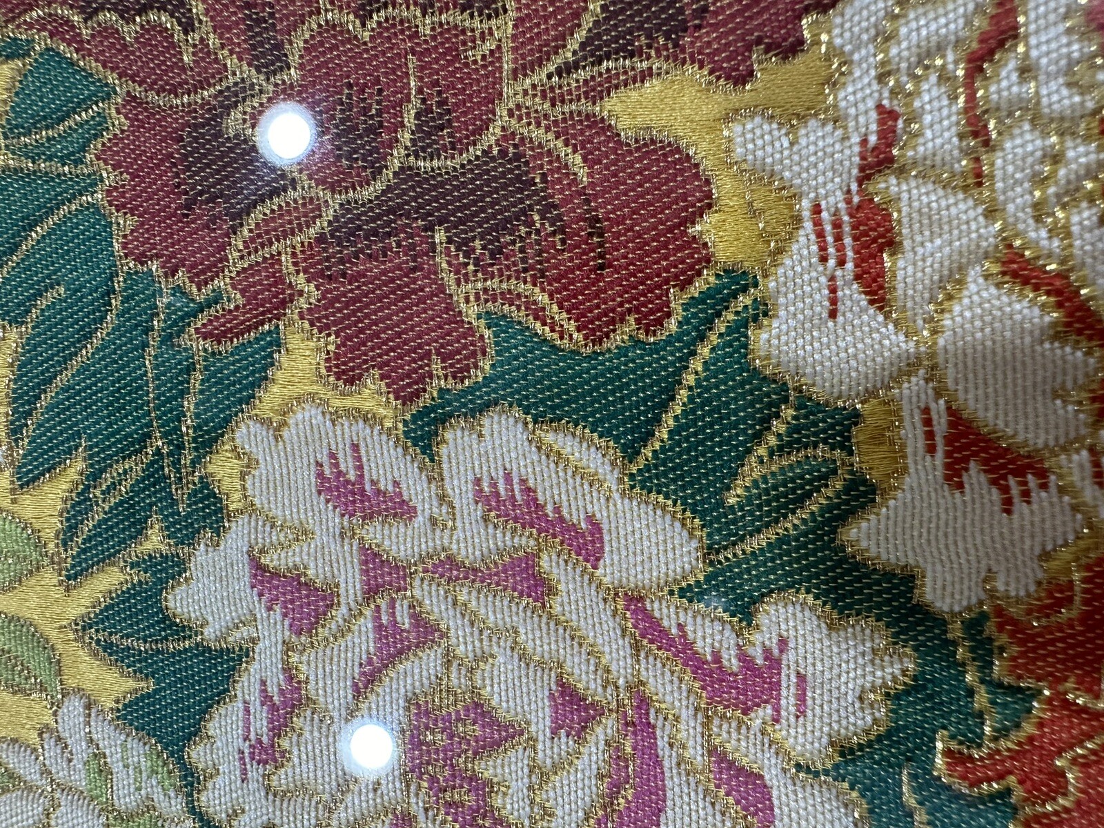 Chinese Nanjing Yun Imperial Brocade Framed Triple Matted