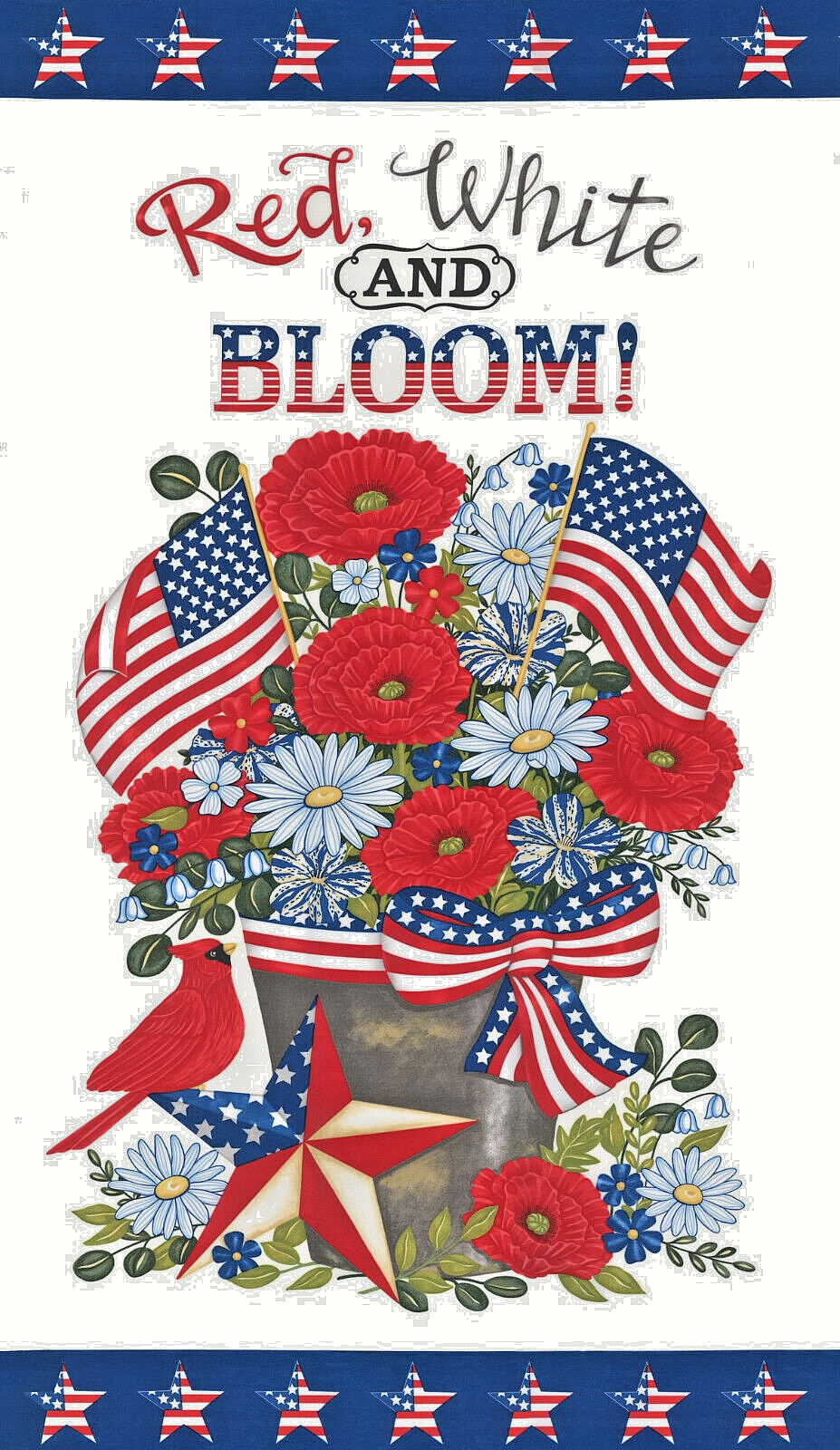 MODA FABRICS #56118 11 “RED,WHITE & BLOOM BTP