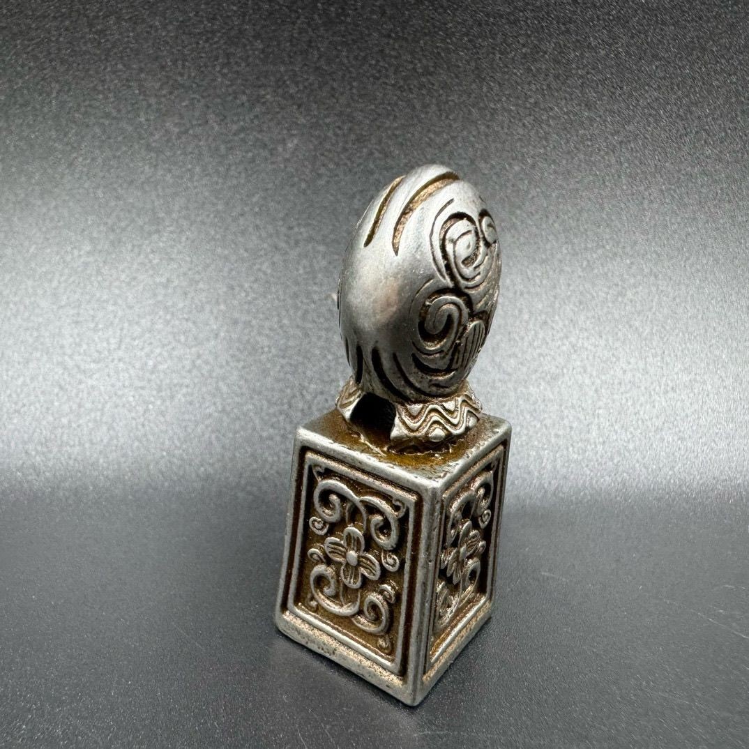 Vintage Tibetan Sky Iron Hand Carved Seal Nepal Dharma Stamp Collectible