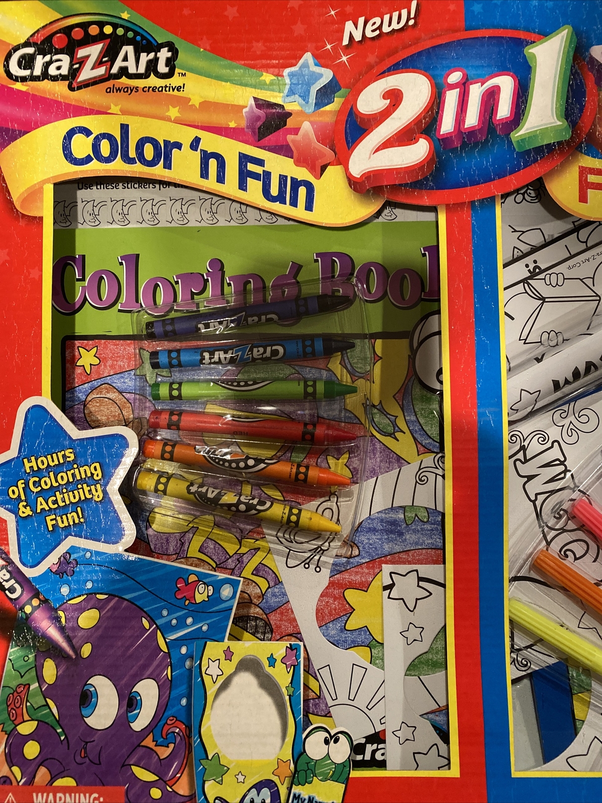 Cra-Z-Art Fun ‘n Games 2in1 Color’n Fun Hours Of Coloring & Activity Fun.