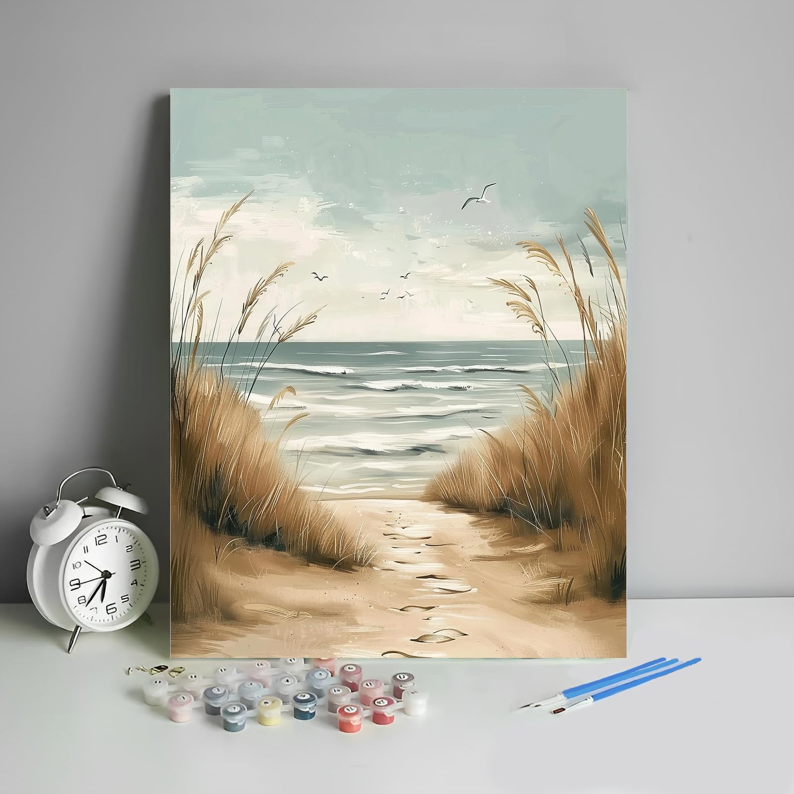Paint by Numbers Kit for Adults Beginner Beach 16 x 20 inches,