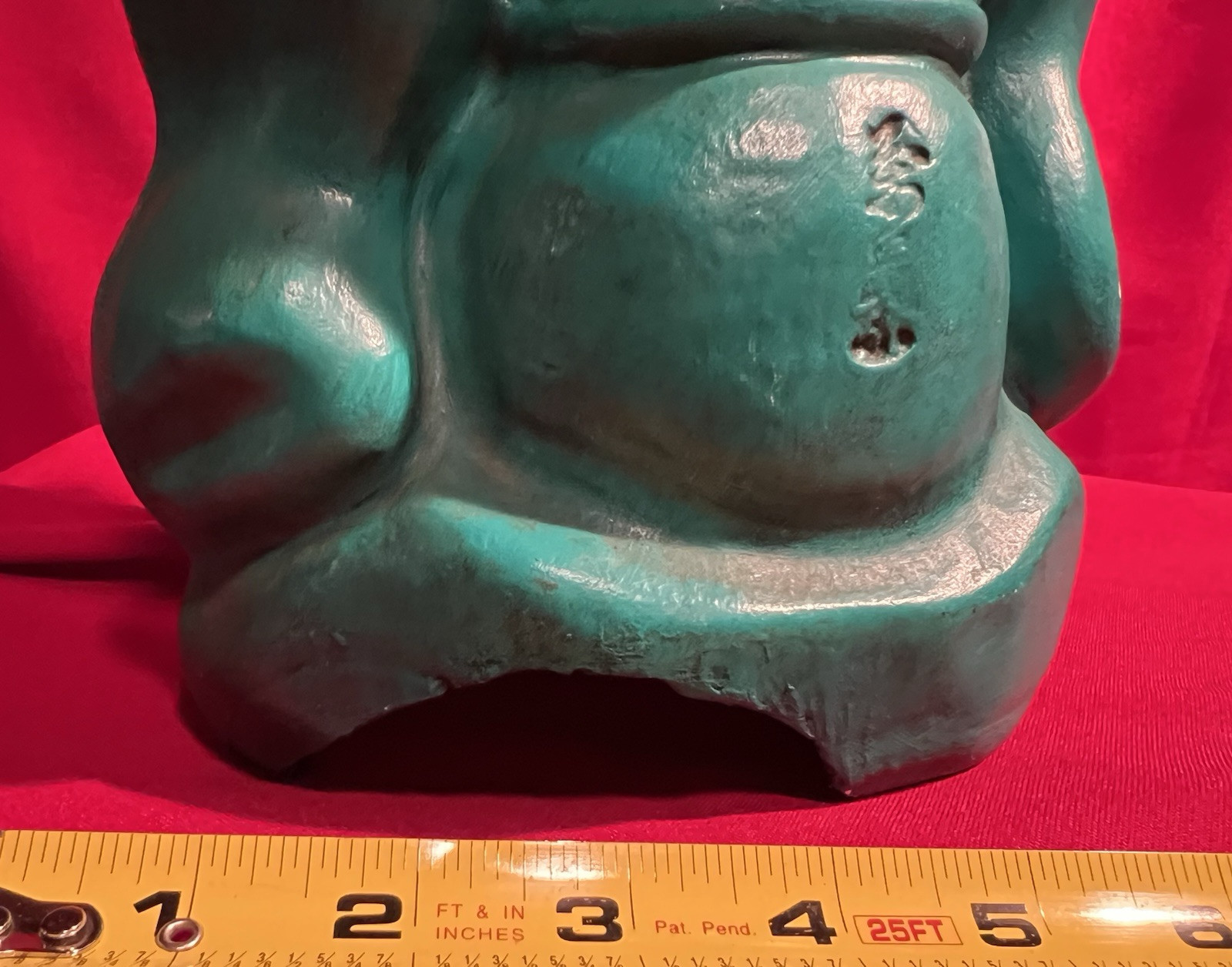 Sanxing,Chinese Priest,Wise Man,Buddah,Asian,Ceramic,Statue,Handmade,1970s,VTG