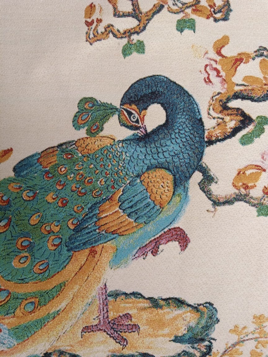 36″ China Cloth Silk Animal Peacock Fengshui Wall Hanging Tapestry Meditation 18
