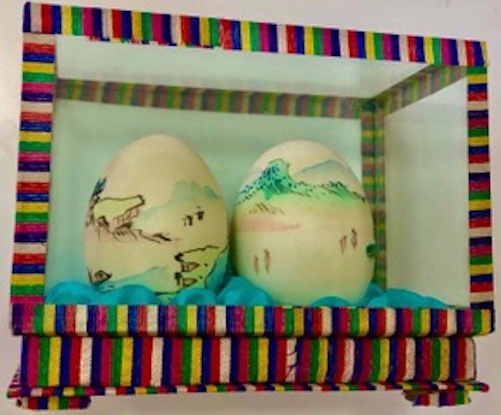 Vintage Chinese Hand Painted Eggs. Circa 1950’s