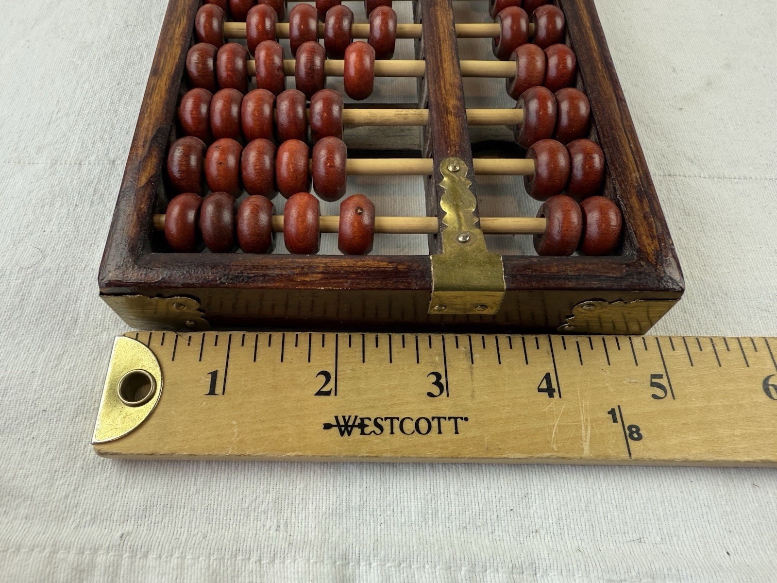 Chinese Abacus Diamond Brand – Cherry Color Wood Brass Adornment