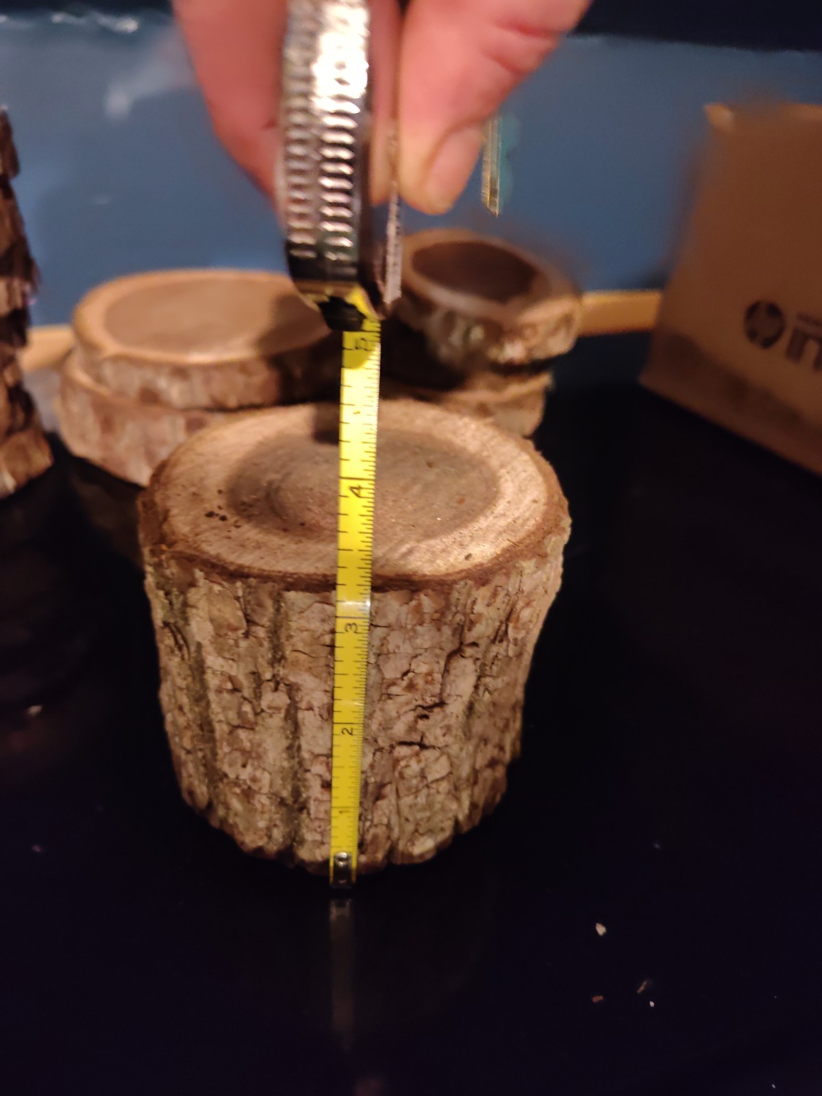 black walnut log live edge 3.25′ long x 4 Inch Diameter ruff cut not square