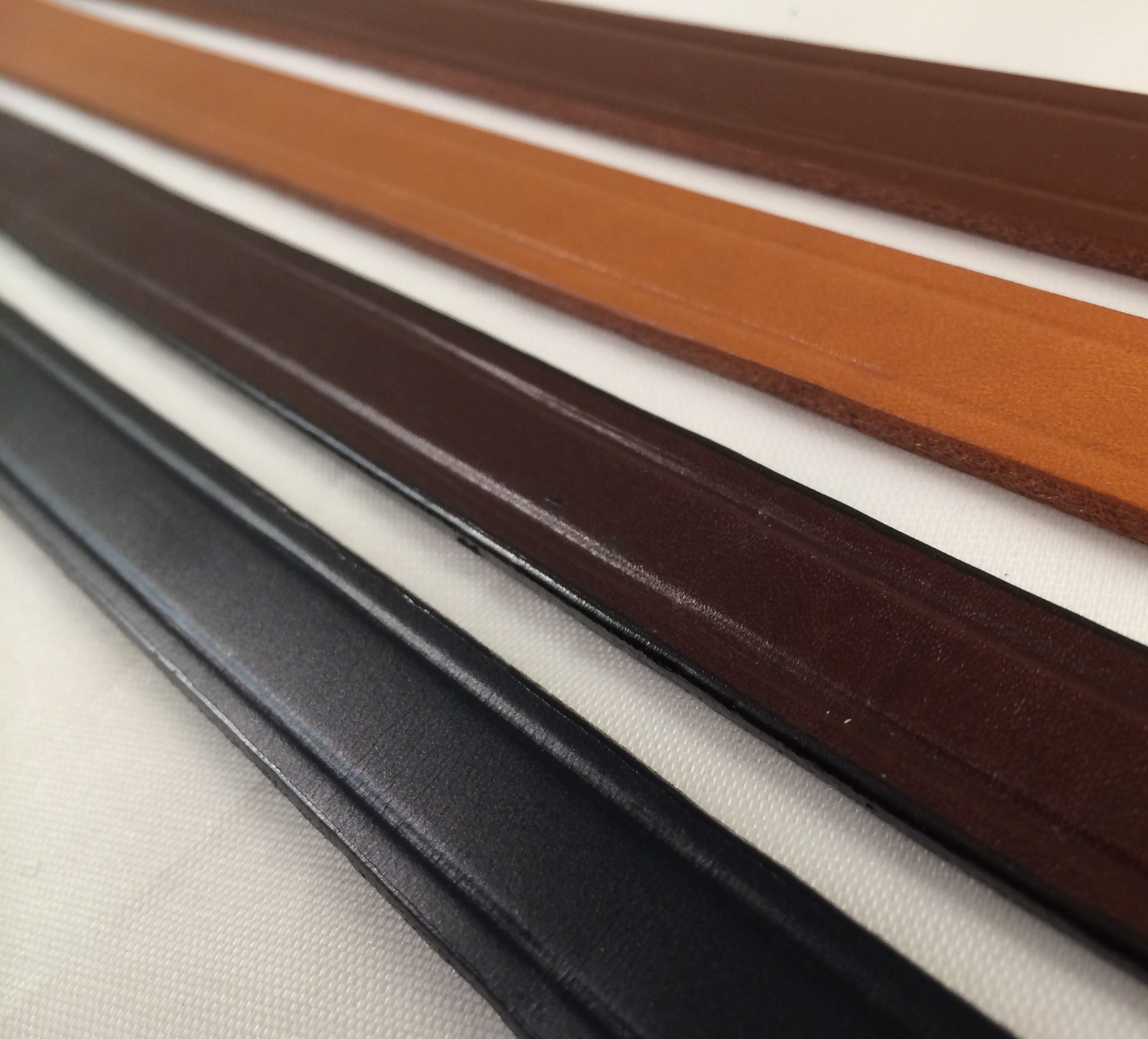 Finished Leather Strips Blanks Strips for Crafts 9-10 oz. 7 widths & 4 colors