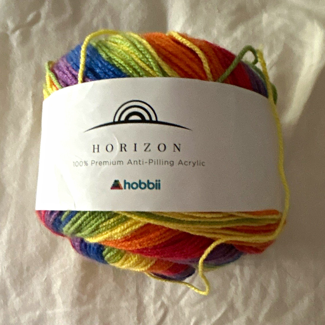 Hobbii Horizon Self-Striping 100% Acrylic Worsted Yarn Multicolor 200g 550m