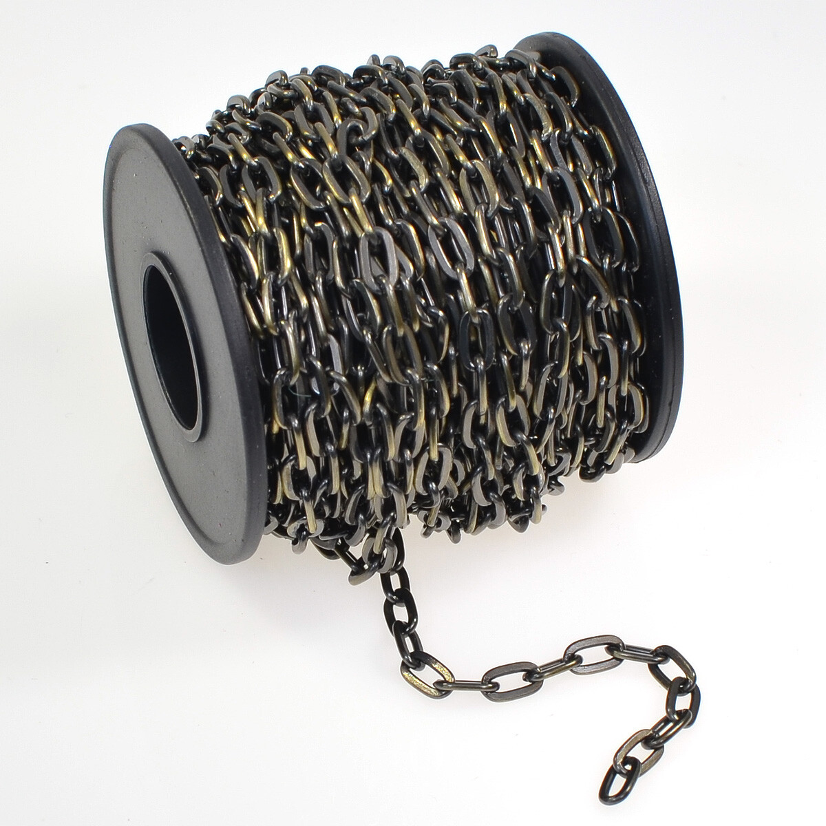10 Feet 4x8mm Antique BRASS Finish ~ Flat CABLE Chain SteamPunk ~ Sturdy Links