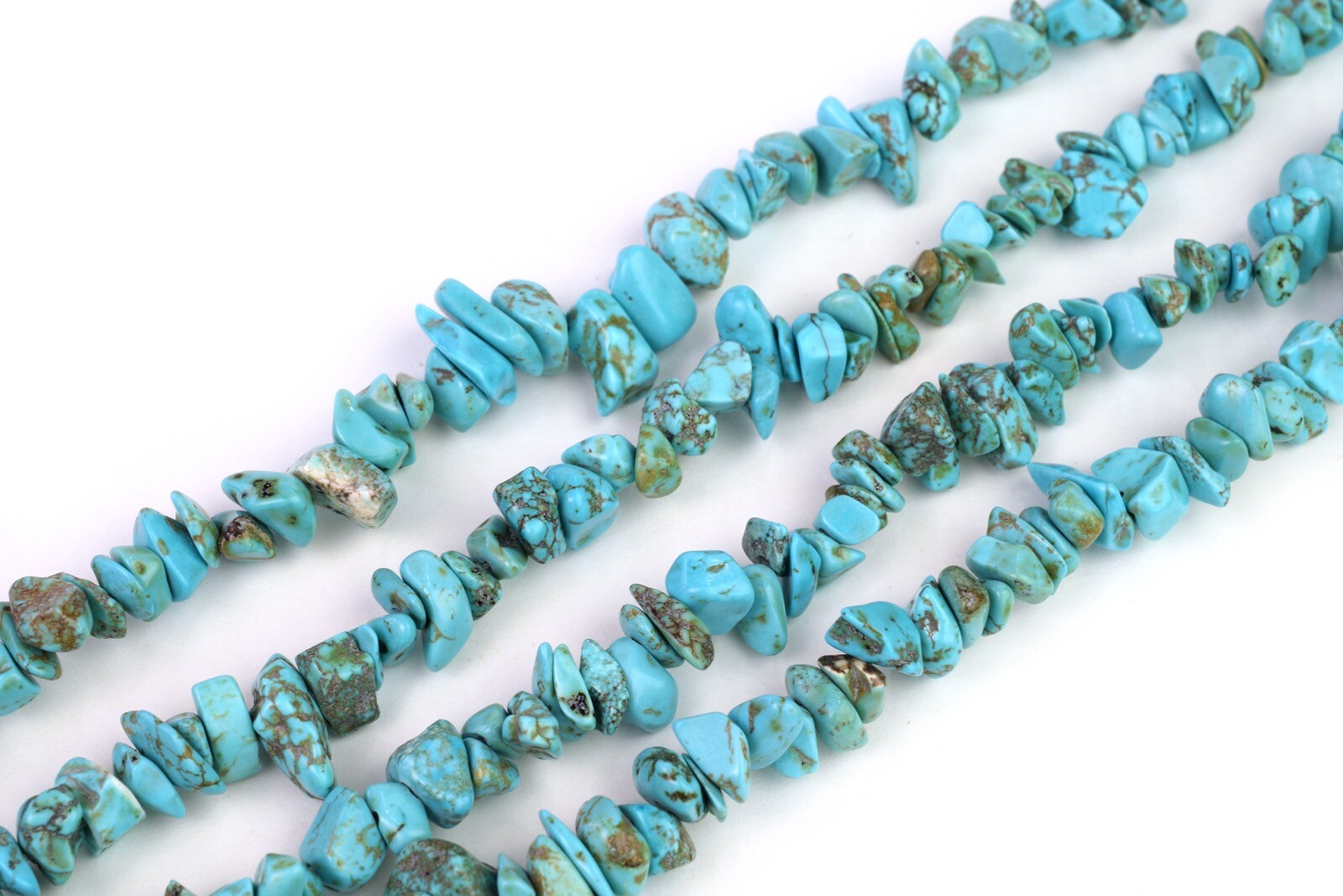 Turquoise Howlite Chip Beads 32” Strand 5~8mm Jewelry Making Bulk Loose