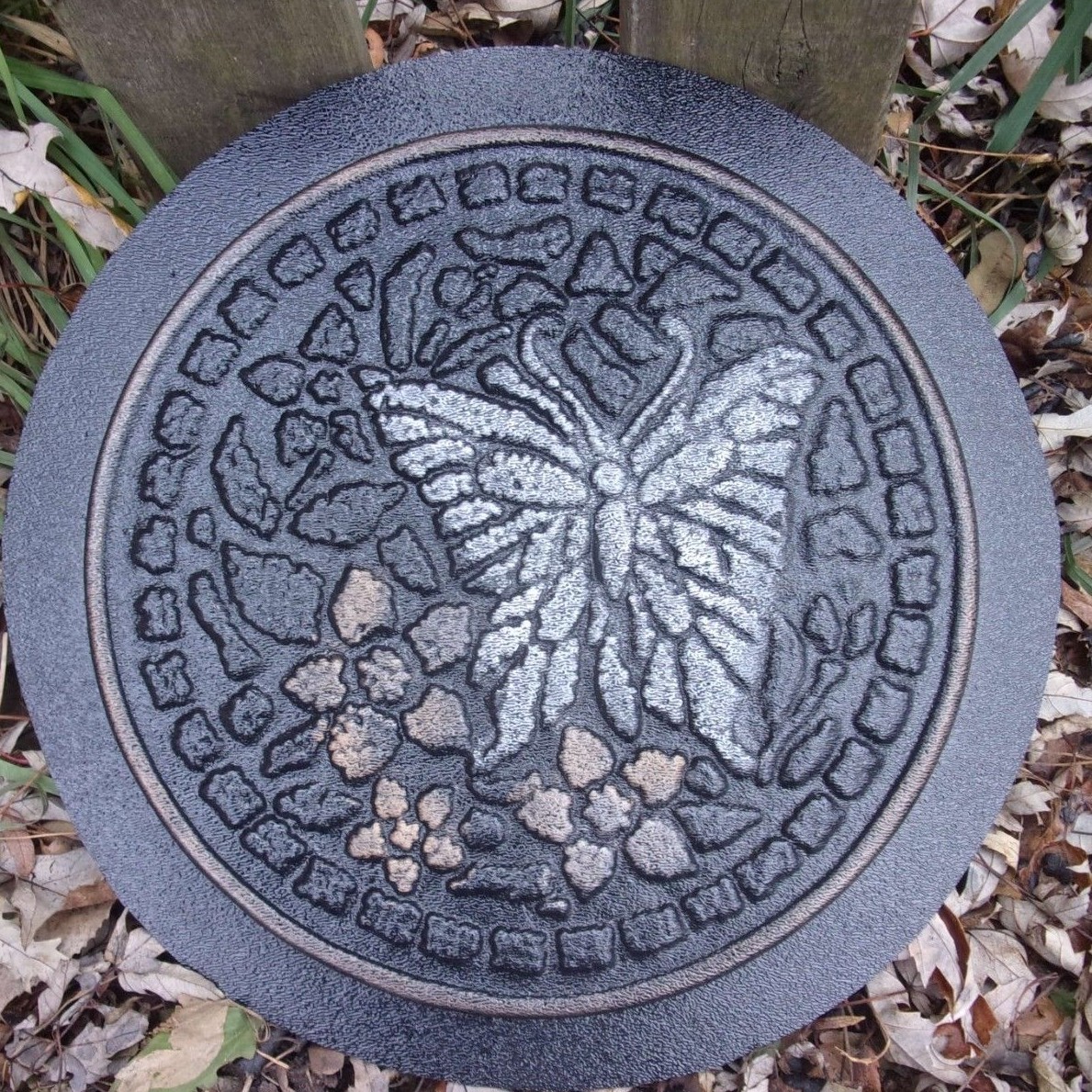 Butterfly plaque mold plastic cement plaster mould 10″ x 1/3″ thick