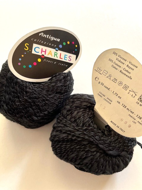 Stacy Charles “Antigua ” Lot of 10 balls of designer blend in deep black