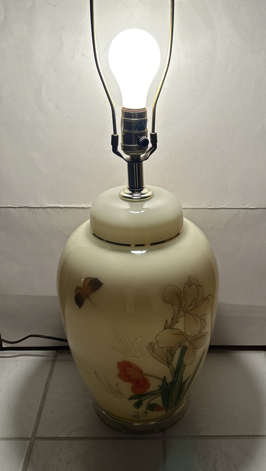 CLEARANCE RARE VTG Mid Century Hand Painted Chinese Table Lamp Esty Price $591