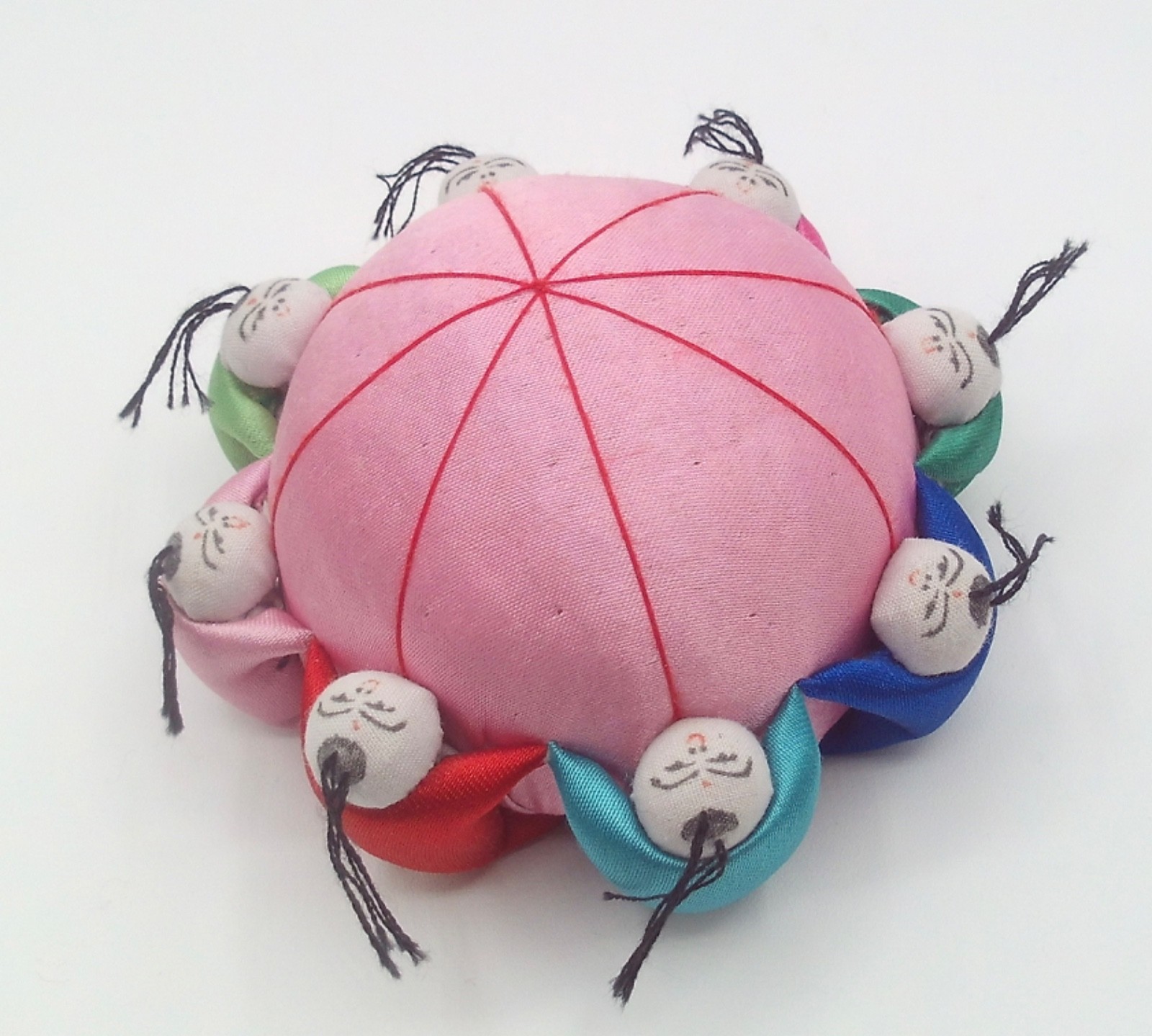 Chinese Silk Pin Cushion 3.75″ Round Made in China