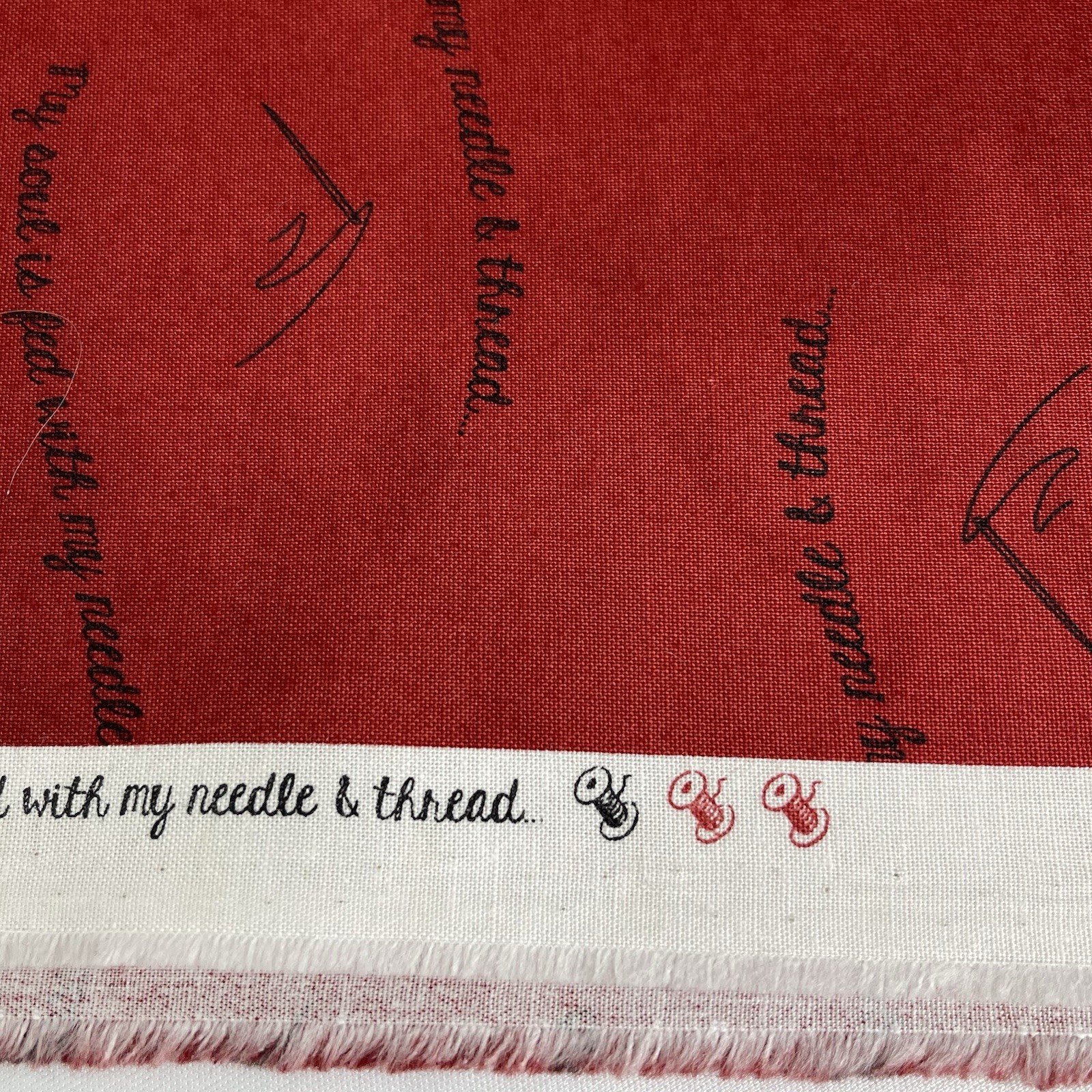 Needle & Thread Gatherings 1.5 Yds Fabric Primitive Gatherings Moda Red #1230