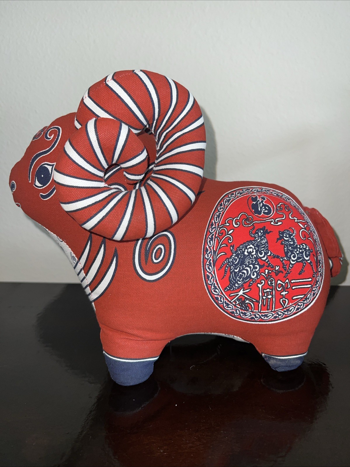 Vintage Stuffed Animal, Buluo Asian Chinese Zodiac Year Of The Ram Pop Art.