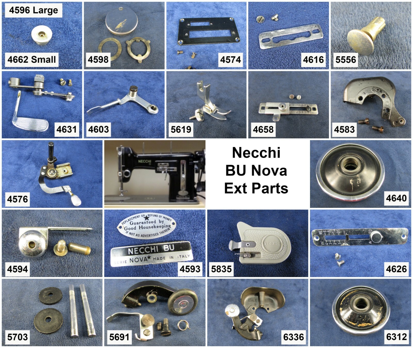 Vintage Necchi BU Nova Sewing Machine, Choose Your Parts! Free Ship Over $30