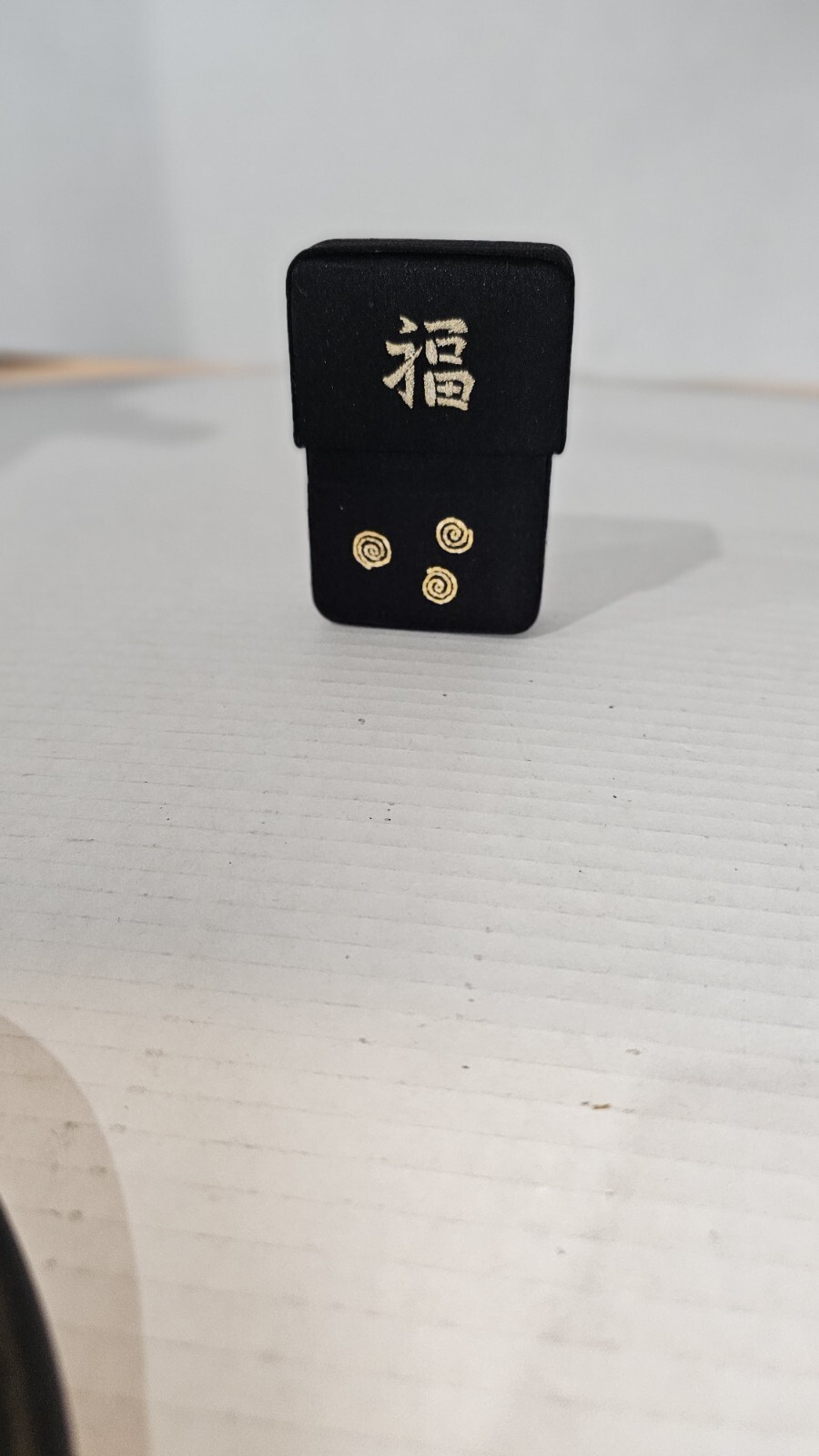 Vintage Asia Chinese Japan Black Silk & Gold Hand Stitched Cigarette Case