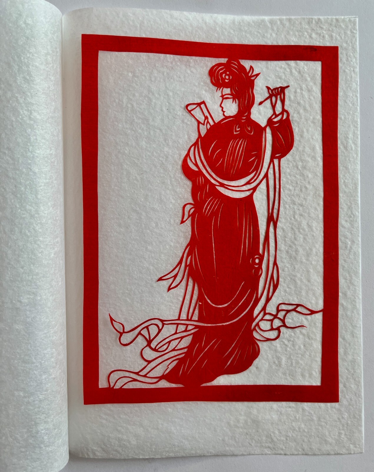 3 Chinese GEISHA WOMEN Paper Cut Out Silhouettes for DIY Framing Pictures China