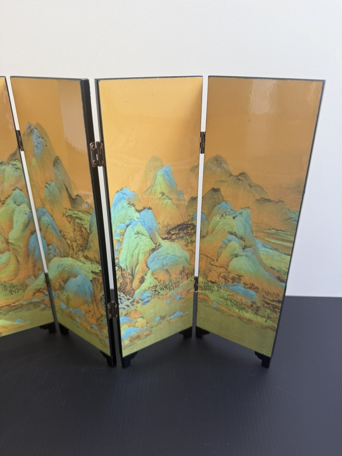 Chinese Small 6 Panel Screen “Thousands Of Miles Of Rivers And Mountains” in Box