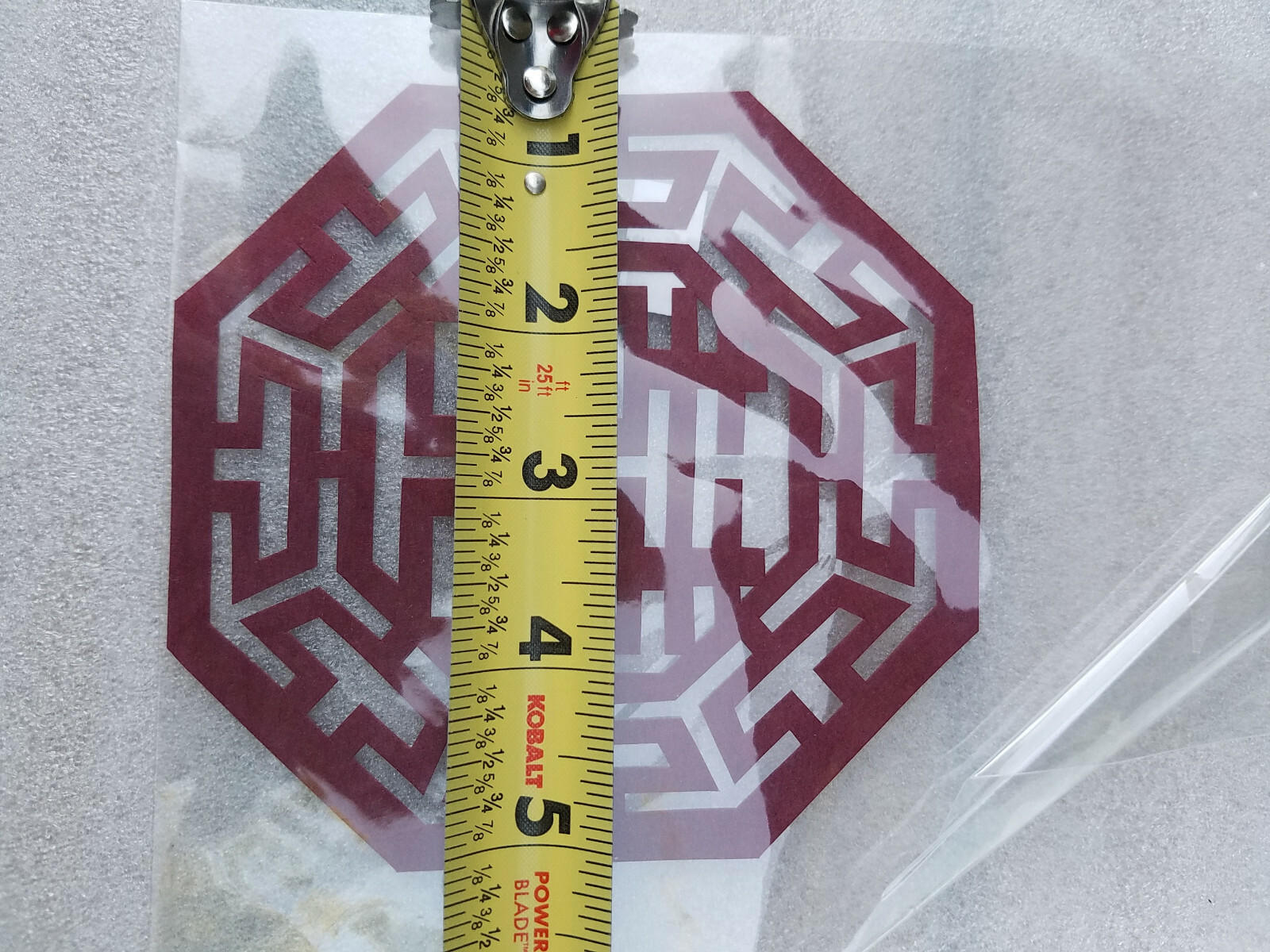 Set x 4pcs: Chinese Scissor Paper Cut Outs Craft Art Bamboo Circle Bagua Crest