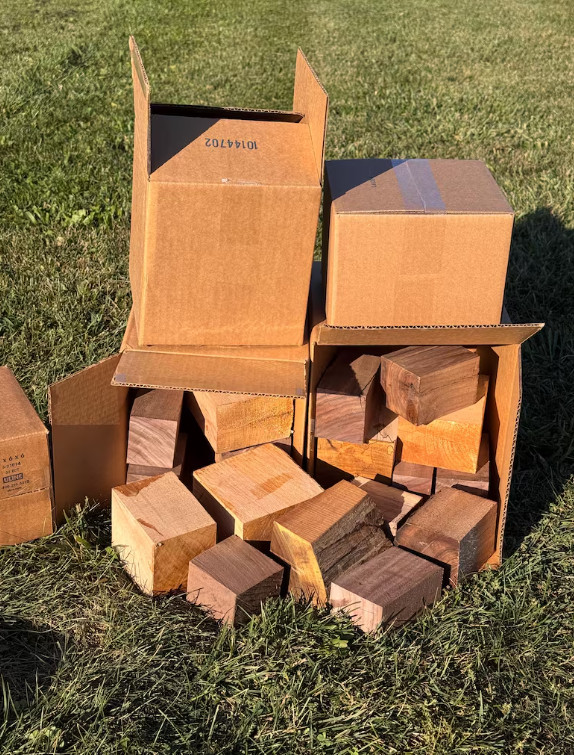 Hardwood Cutoffs Box Wood Scraps for Turning Knife Handles Pen Blanks DIY