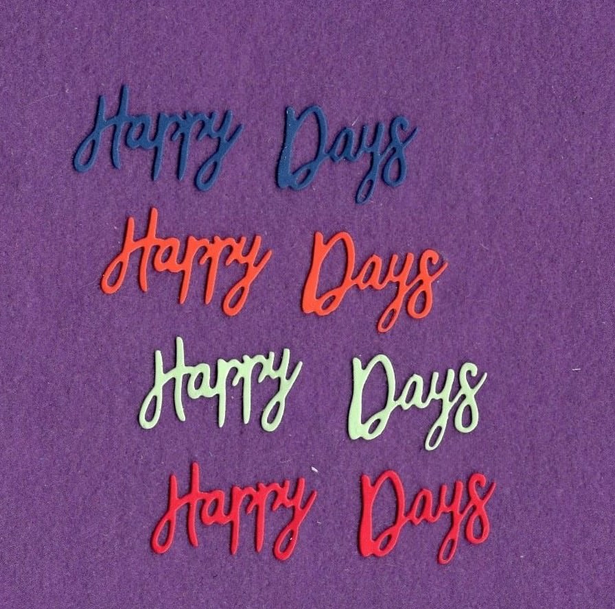 HAPPY DAYS # 2 die cuts scrapbook cards