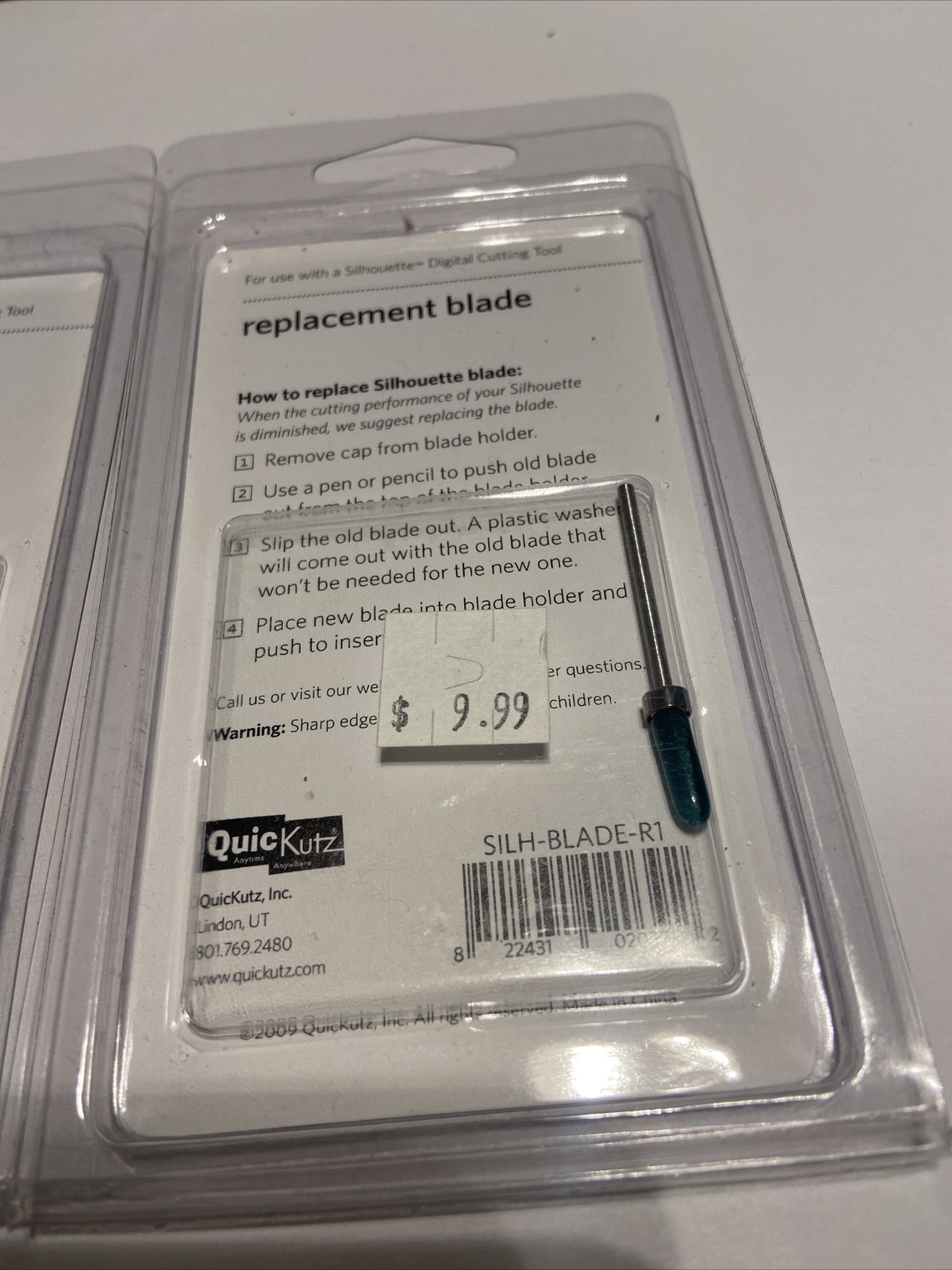 2 Sealed Silhouette blades for silhouette machine cutting tools SILH-BLADE-R1