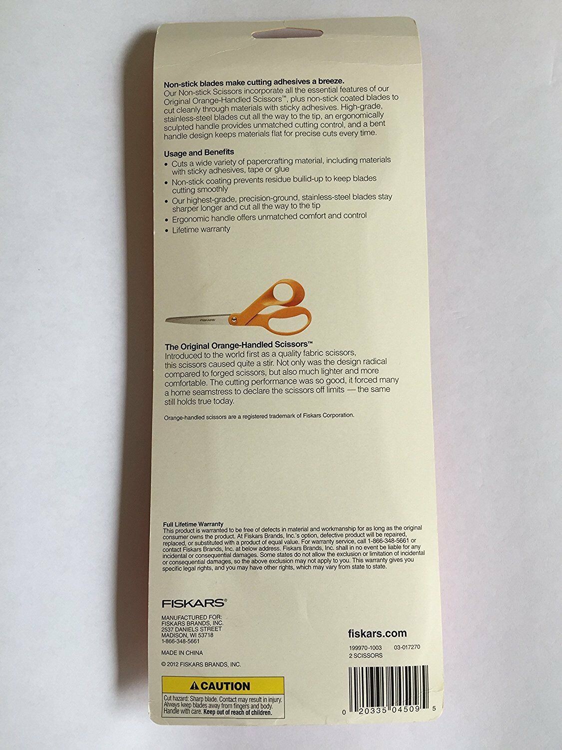 Fiskars 199970-1003 8″ Non-Stick 2-For-1 Value Pack Scissors