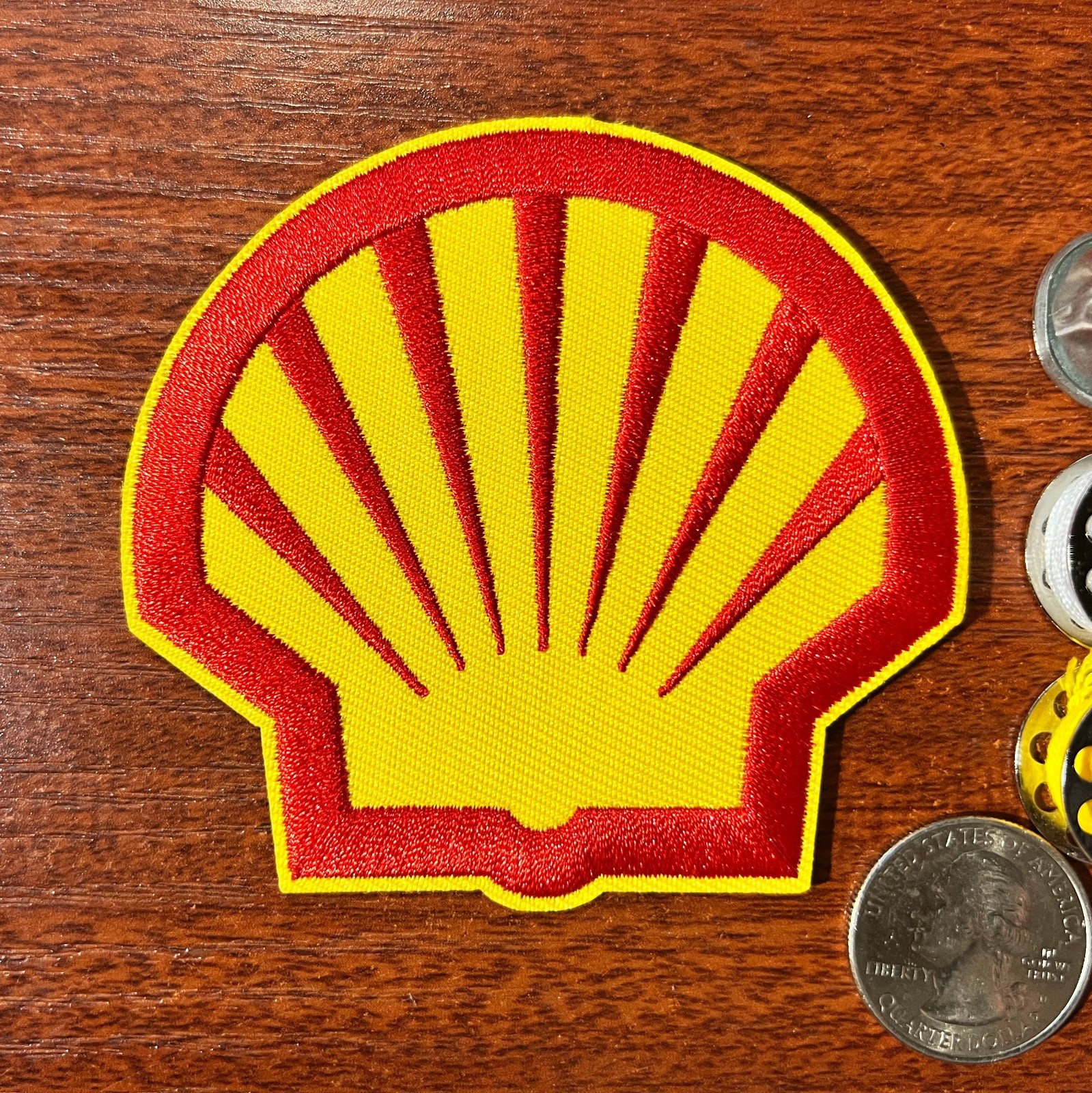 Shell Gas Patch Oil Motorsport Racing Automotive Embroidered Iron On 3×3.25″