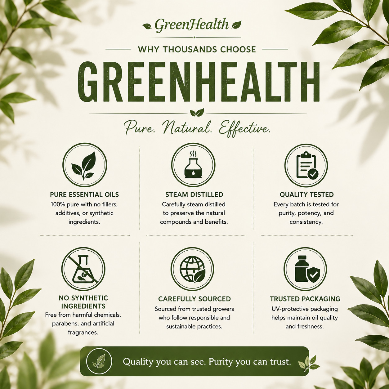 Tea Tree Essential Oil 100% Pure Many Sizes Free Shipping – GreenHealth
