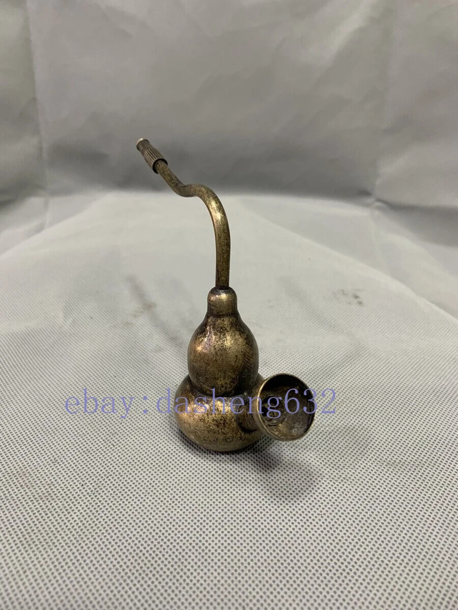 Exquisite Old Chinese Handmade gourd smoking pipe