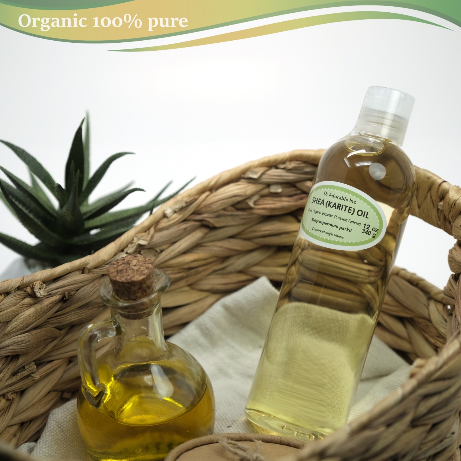 PURE ORGANIC SHEA OIL(KARITE) COLD PRESSED 2 OZ 4 OZ 8 OZ 12 OZ- UP TO 1 GALLON