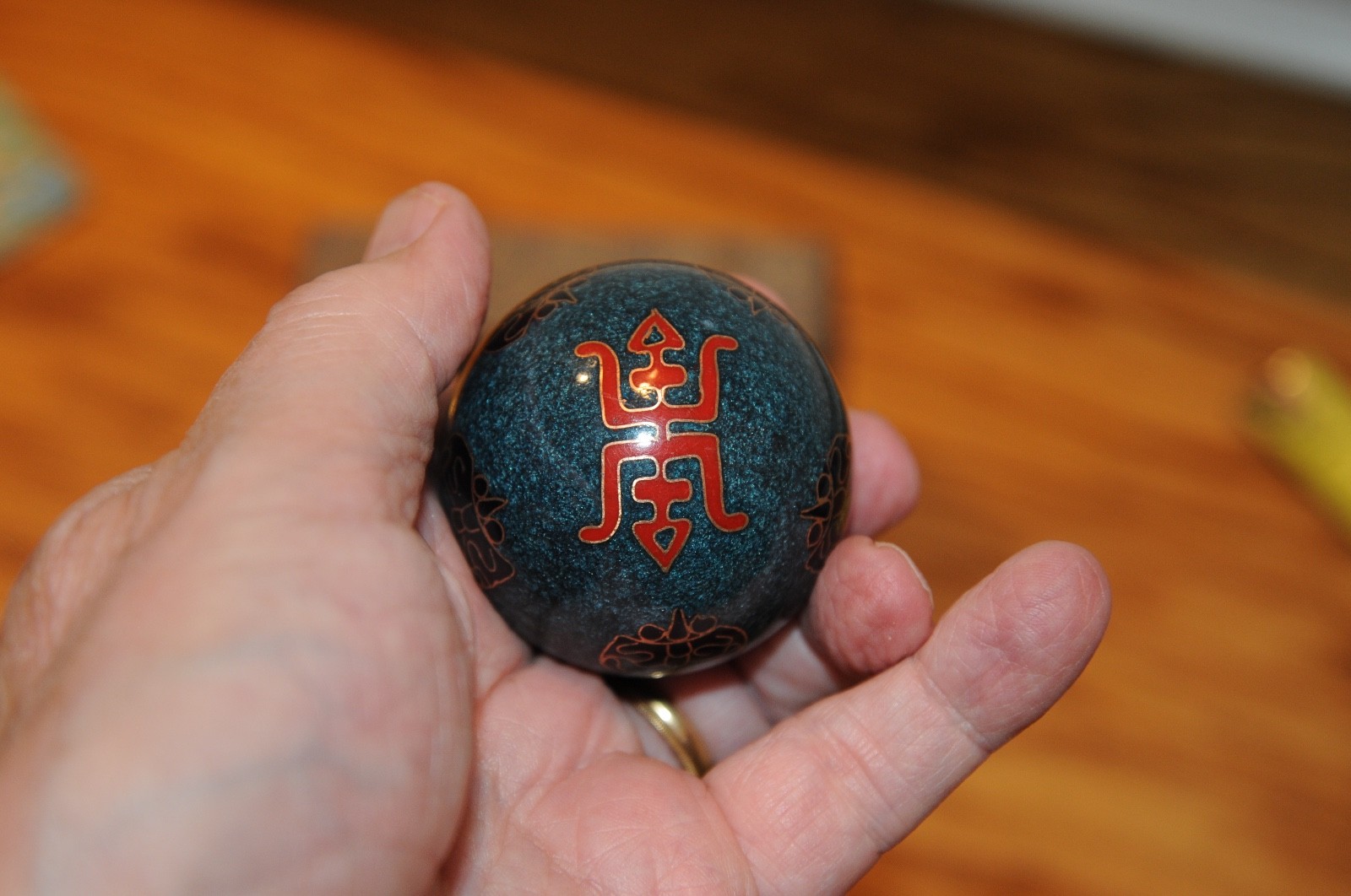 Vintage Baoding Iron Ball Set Chinese Stress Relief Instruction Booklet Jin Song