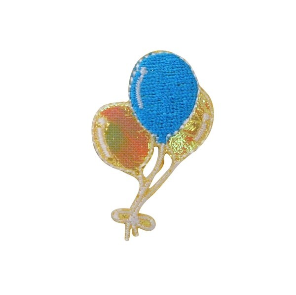 Iron on patch applique Shimmery Balloons 1-1/4″ x 2″ FREE SHIPPING