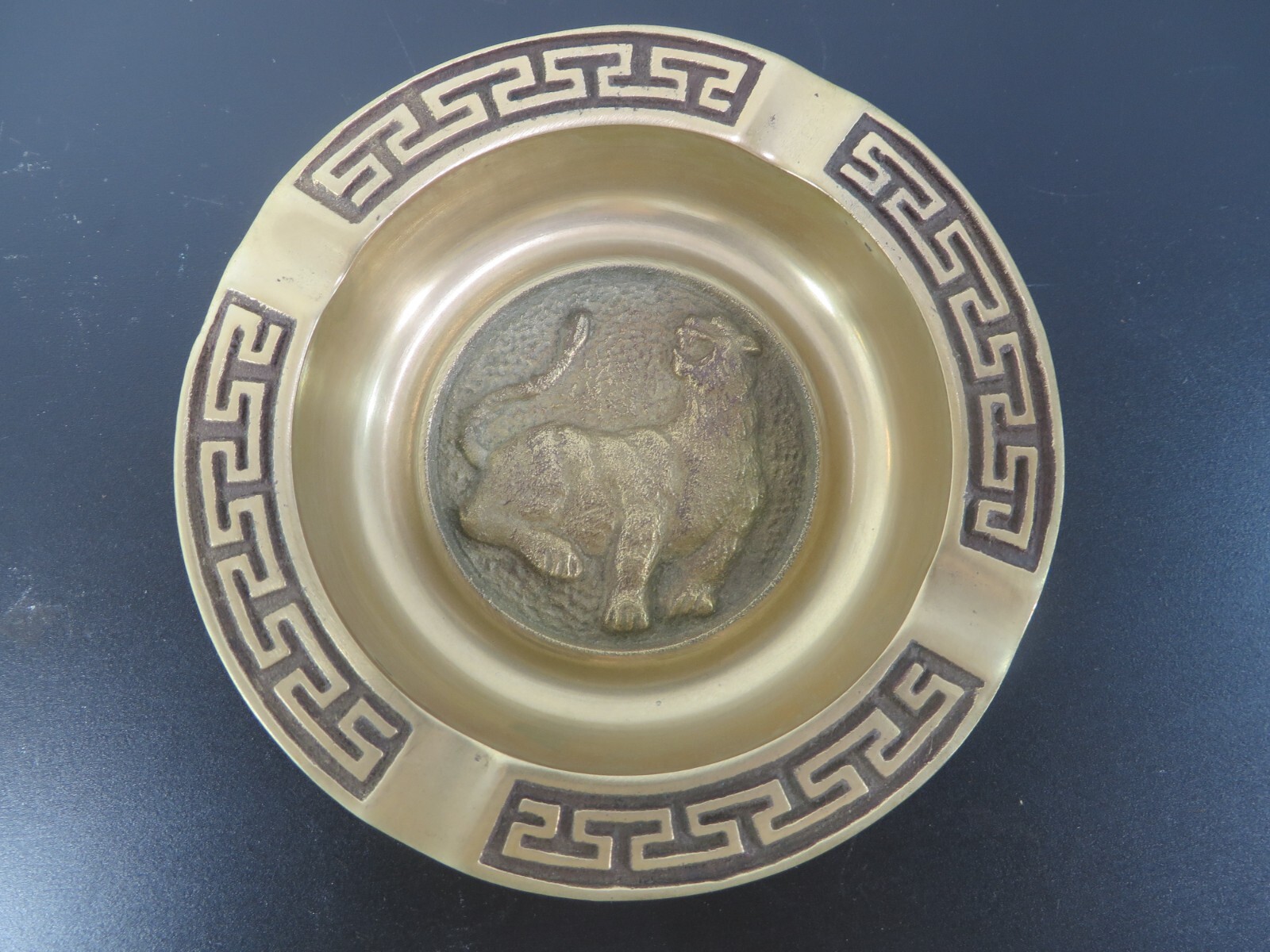 Vintage Brass Ashtrays Chinese New Year Zodiac Symbols Astrological Set Of 6