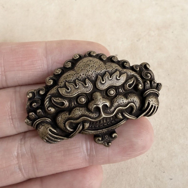 Vintage Tibetan Ziba Zha Ornament Handcrafted Antique Style Buckle
