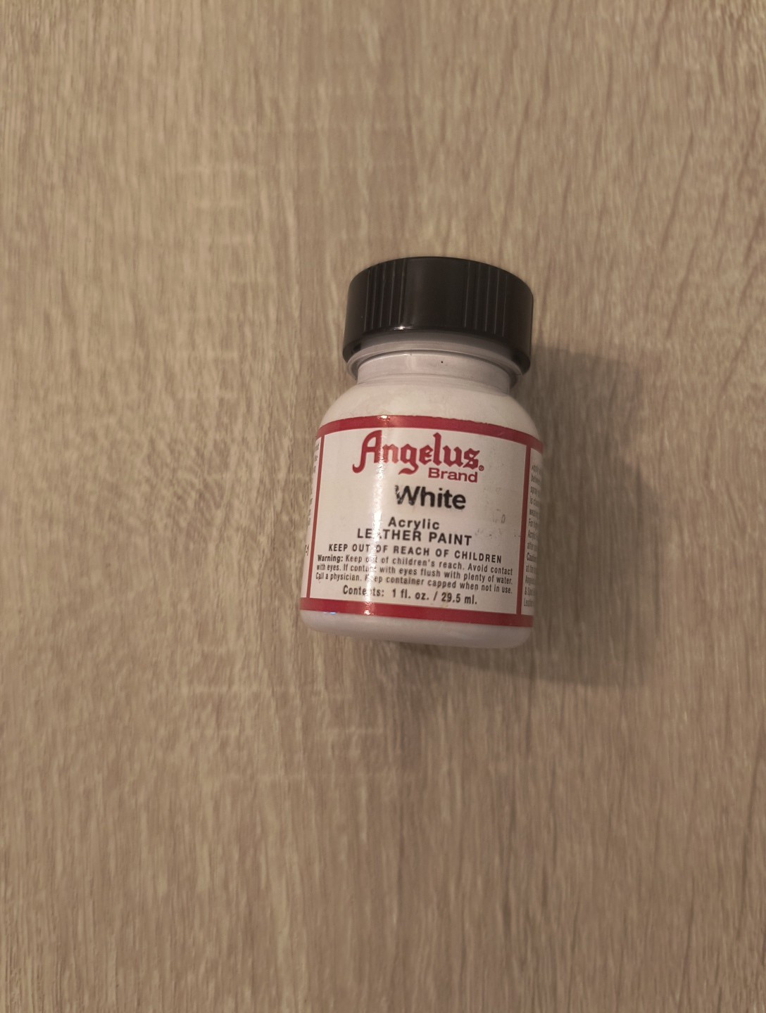 Angelus brand WHITE acrylic leather waterproof paint 1 oz.