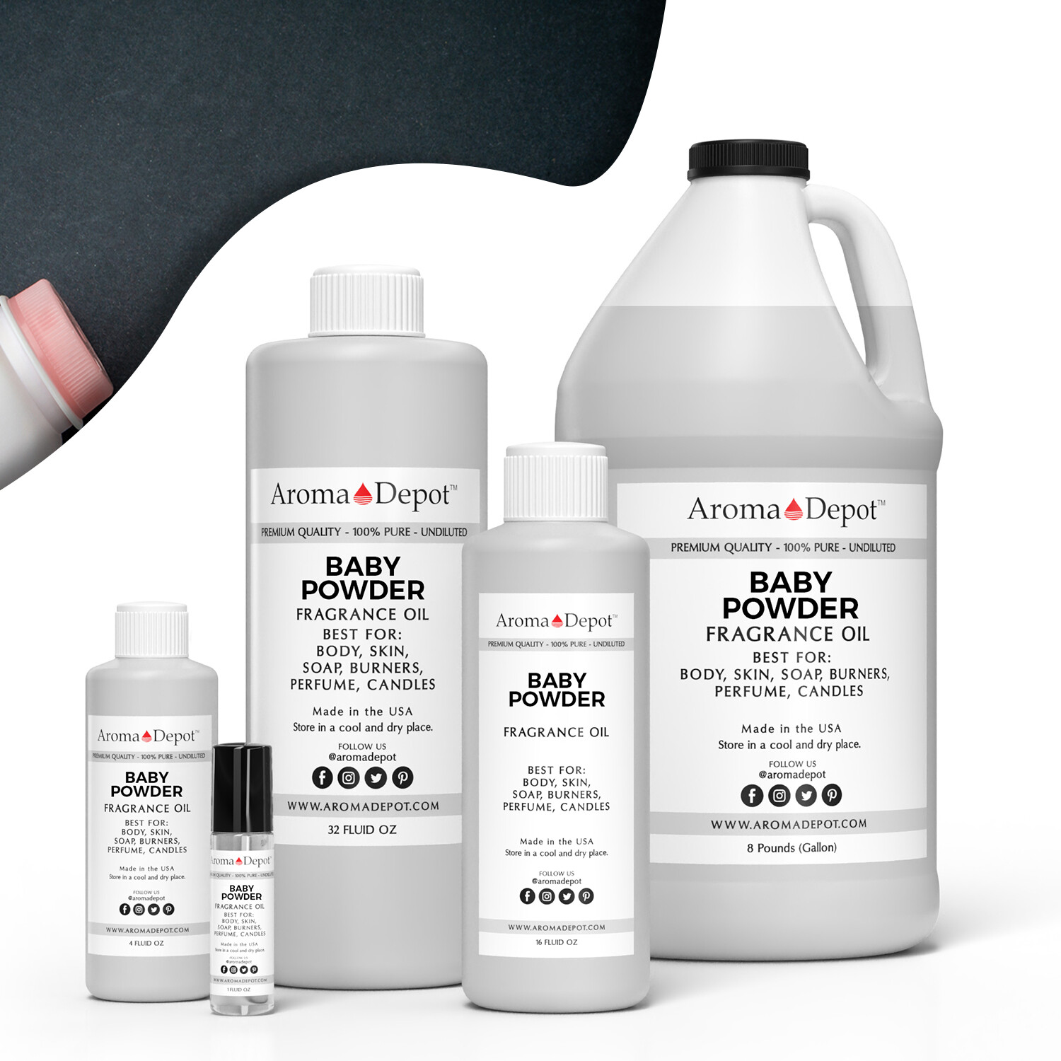 Baby Powder Fragrance Oil for Body, Candles, Soap, Lotion, Diffusers & Warmers