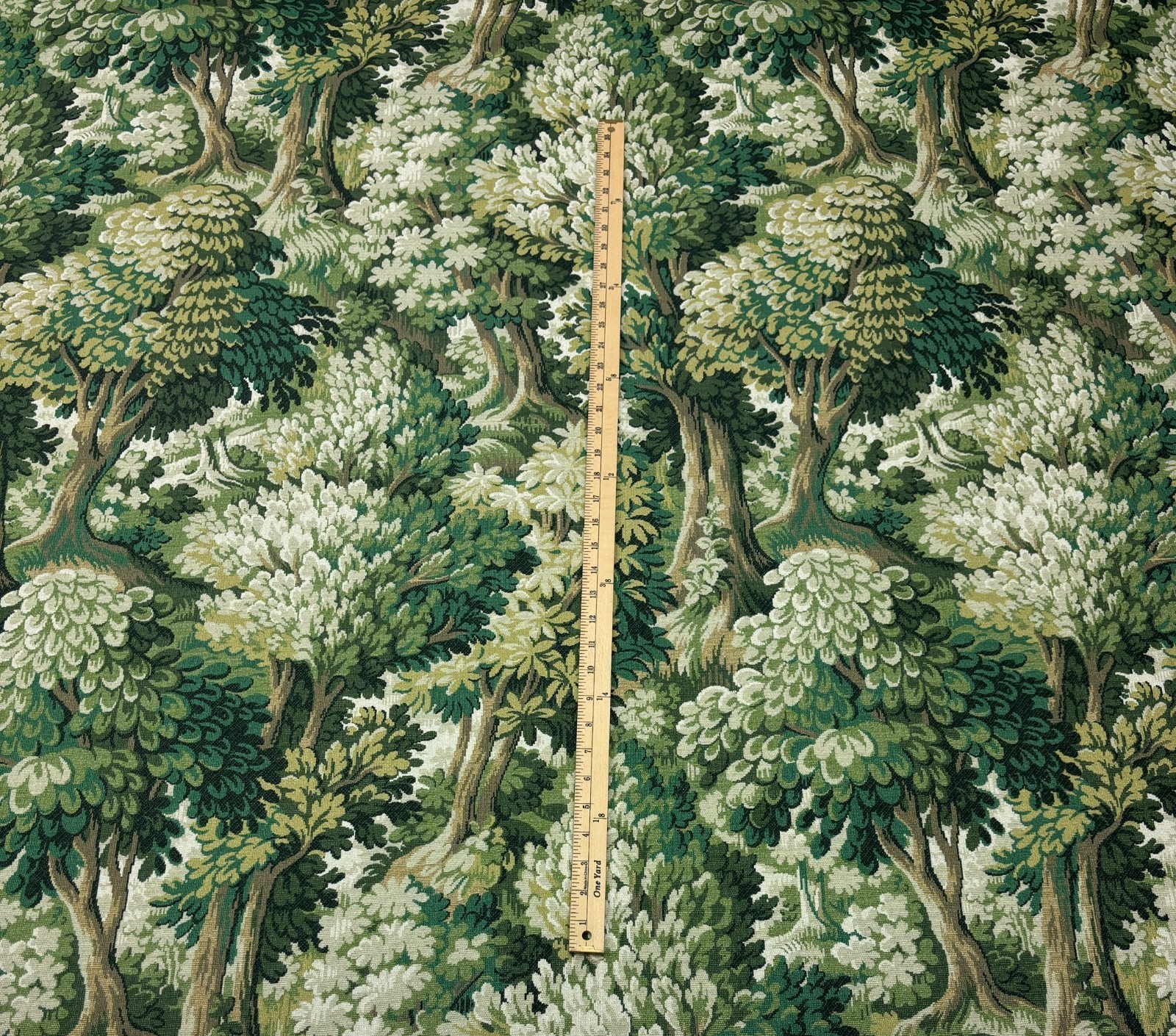 P KAUFMANN INTO THE WOODS EMERALD GREEN TREES MULTIPURPOSE FABRIC BY YARD 54″W