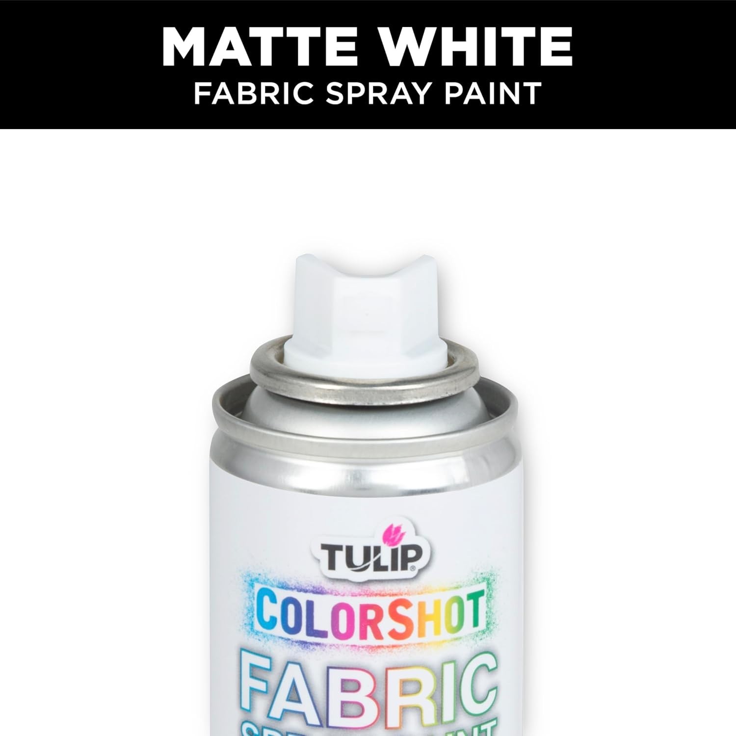 Interior Spray Fabric Paint 3oz White Easy Application for Colorful Designs