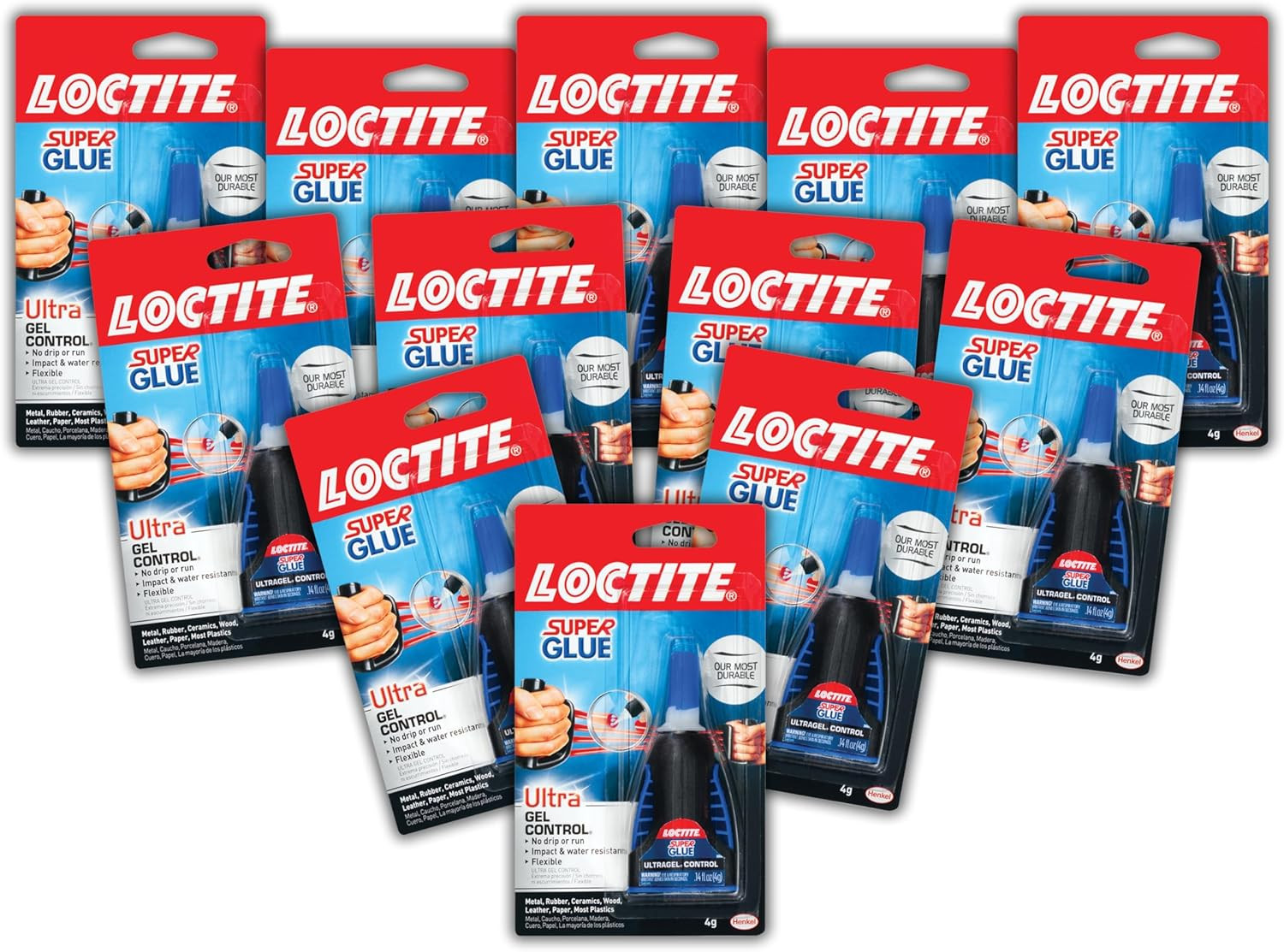 Loctite Super Glue Ultra Gel Control, Clear, 12 Pack – Superglue Quick Dry