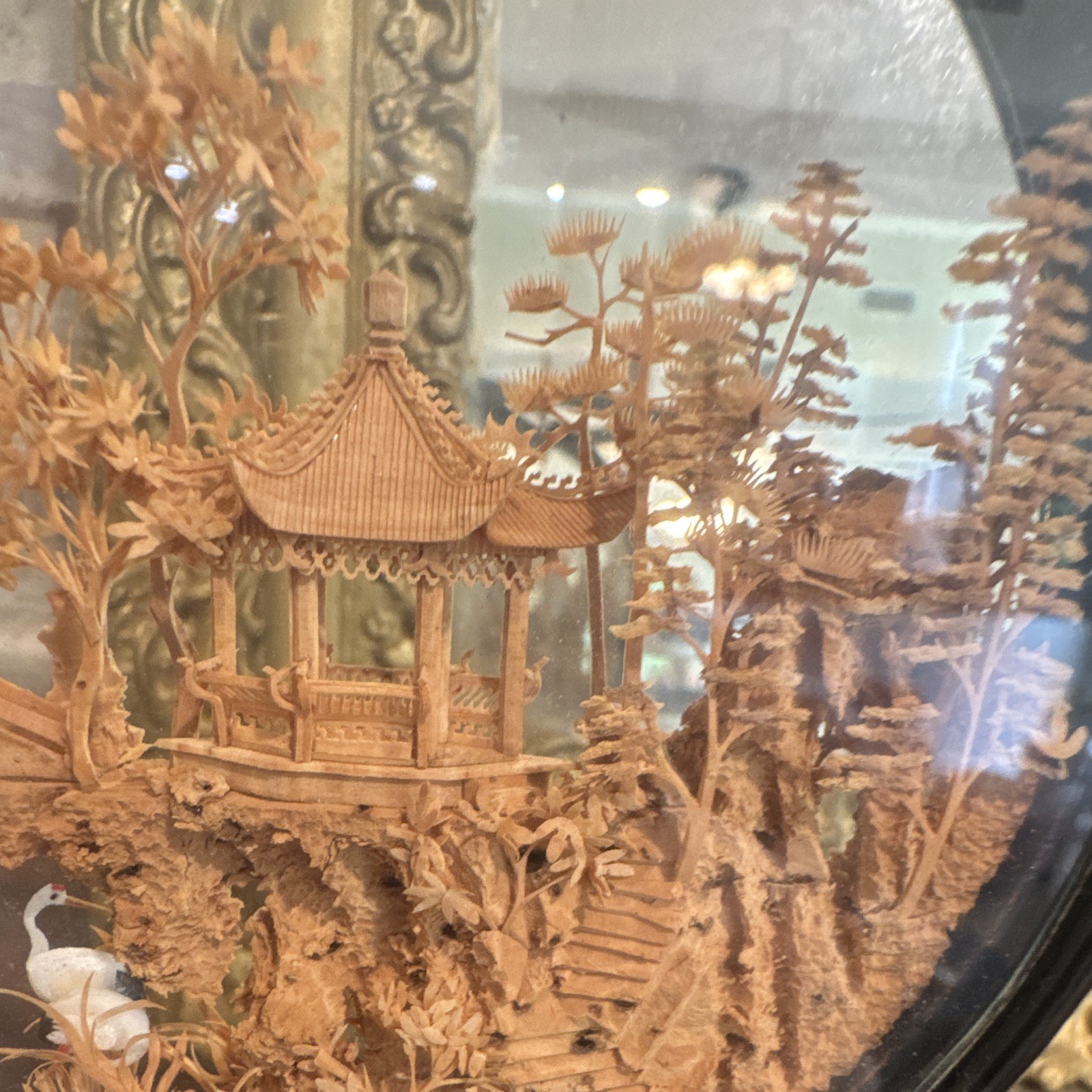 Chinese Cork Carving Diorama