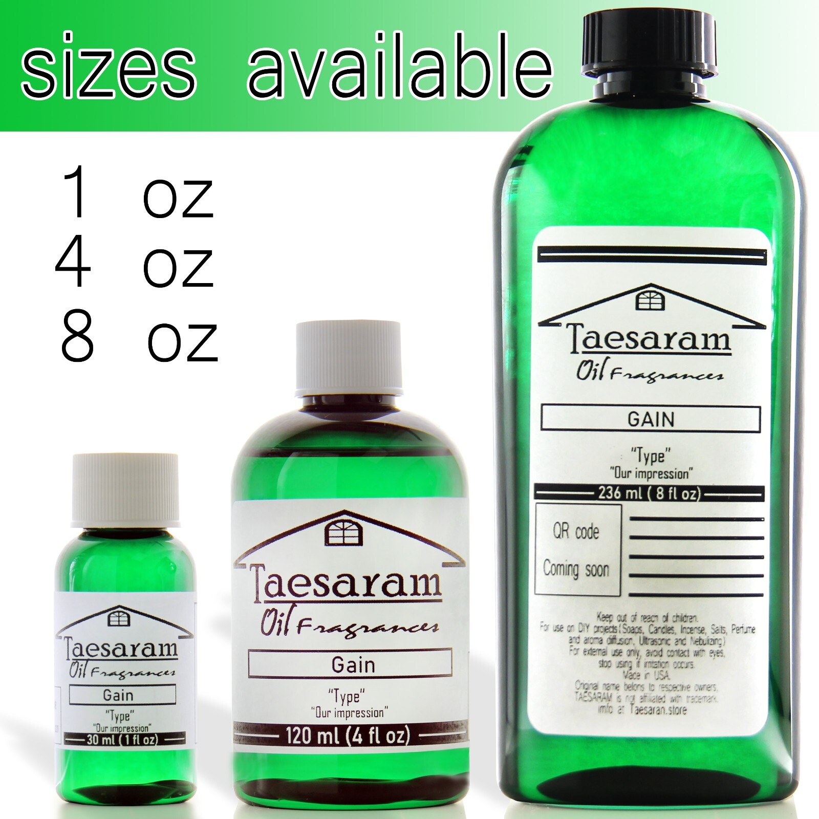 Gain oil essential fragrance Aroma “Type” Our impression uncut Premium Oil scent