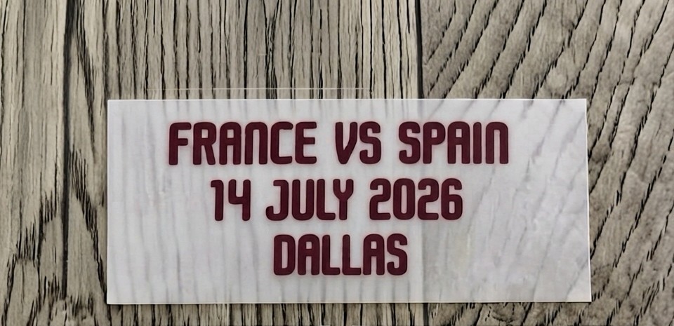 Mondial 2026 SPAIN vs FRANCE Match Details DALLAS Patch Badge