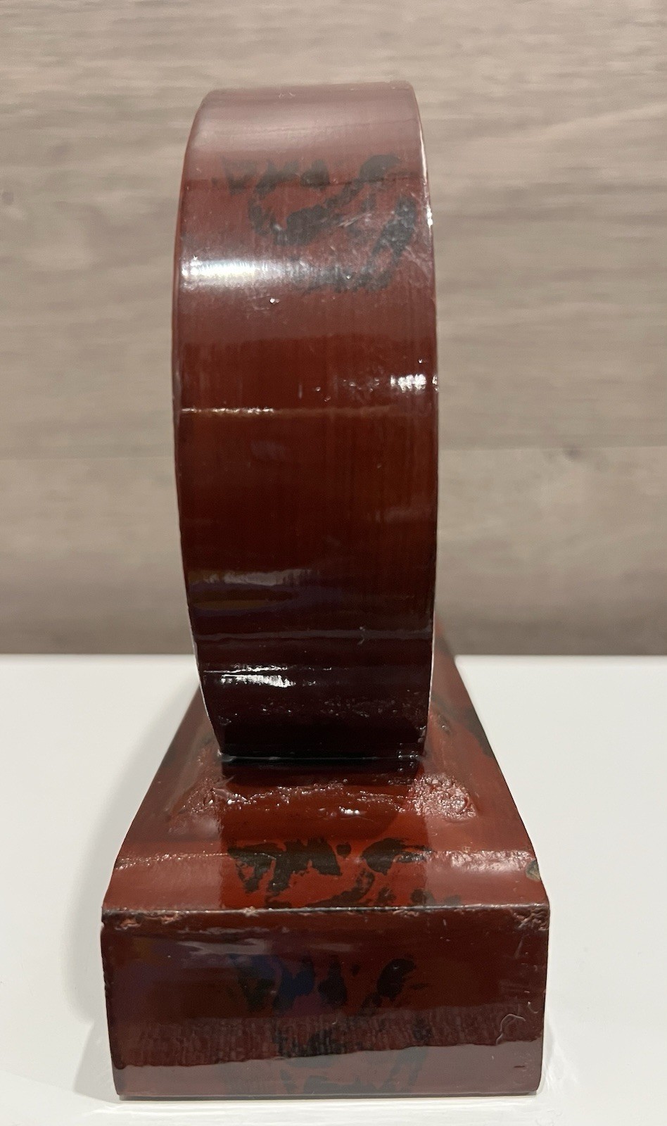 Vintage Chinese Hand Carved Cork Enclosed Diorama Sculpture Village 8” Long