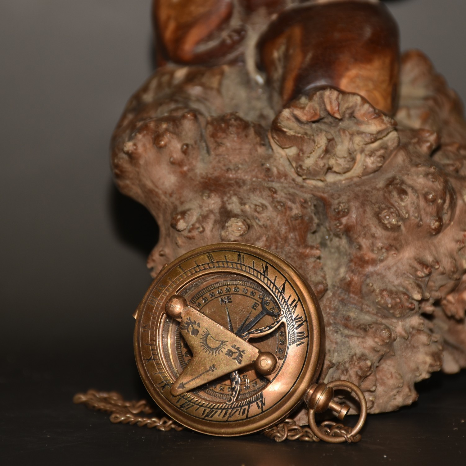Vintage Brass Compass 1.97×2.36×0.98in 74g Retro Navigation Decor