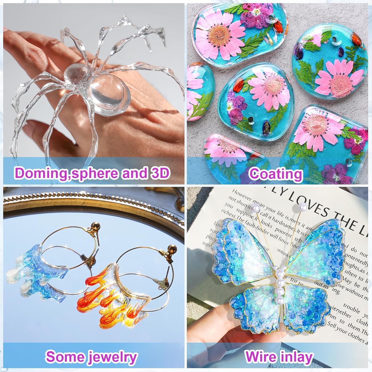 LETS RESIN UV Resin,200g High Viscosity Crystal Clear Thick UV Resin Kit,